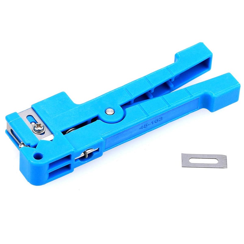 Cruiser 45-163 Fiber Optic & Coaxial Cable Stripper Tool (Blue, Alloy Steel) - Image 1